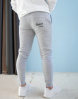 Saucy Unlimited Black Logo Heather Gray Premium Fleece Joggers