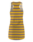 SAUCY UNLIMITED Yellow & Blue Stripe Racerback Dress