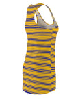 SAUCY UNLIMITED Yellow & Blue Stripe Racerback Dress