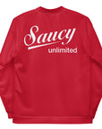 Saucy Unlimited Small White Logo Red Jacket