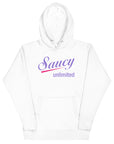 Saucy Unlimited Purple and Pink Logo Hoodie