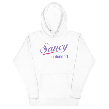 Saucy Unlimited Purple and Pink Logo Hoodie