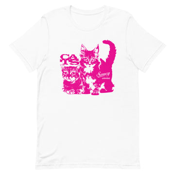 Saucy Unlimited Two Pink Cats Women's T-Shirt