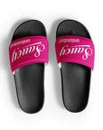 Saucy Unlimited White Logo Women's Pink Cover Slides